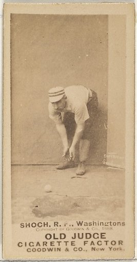 George Quintus Shoch, Right Field, Washington Nationals, from the Old Judge series (N172) for Old Judge Cigarettes