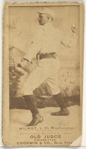Walter Robert "Walt" Wilmot, Left Field, Washington Nationals, from the Old Judge series (N172) for Old Judge Cigarettes