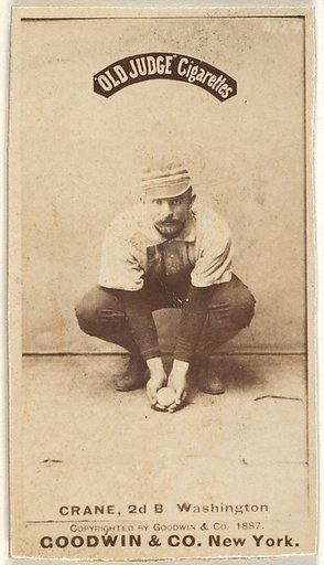 Samuel "Sam" Newhall Crane, 2nd Base, Washington Nationals, from the Old Judge series (N172) for Old Judge Cigarettes