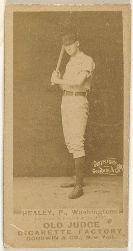 John J. "Egyptian" Healy, Pitcher, Washington Nationals, from the Old Judge series (N172) for Old Judge Cigarettes