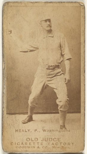 John J. "Egyptian" Healy, Pitcher, Washington Nationals, from the Old Judge series (N172) for Old Judge Cigarettes