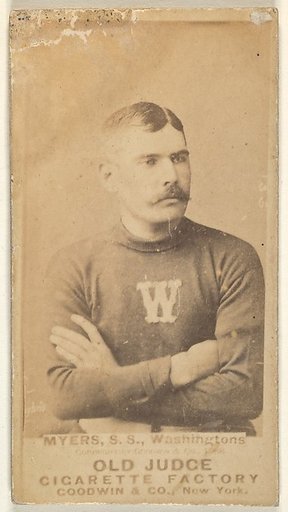 James Albert "Al" Myers, Shortstop, Washington Nationals, from the Old Judge series (N172) for Old Judge Cigarettes