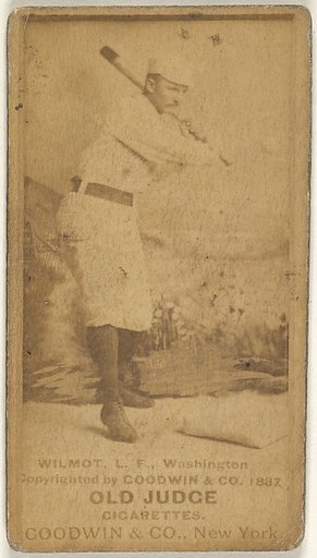 Walter Robert "Walt" Wilmot, Left Field, Washington Nationals, from the Old Judge series (N172) for Old Judge Cigarettes