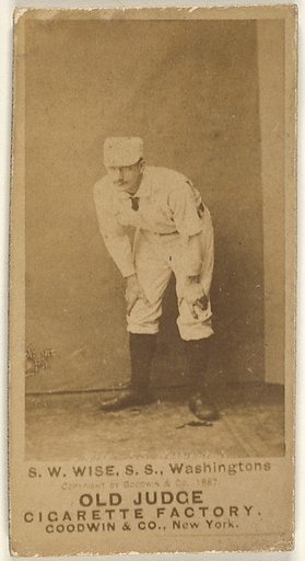 Samuel Washington "Sam" Wise, Shortstop, Washington Nationals, from the Old Judge series (N172) for Old Judge Cigarettes
