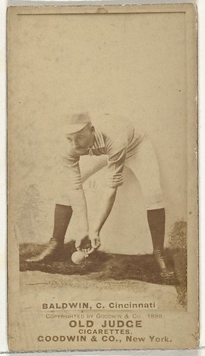 Clarence Geoghan "Kid" Baldwin, Catcher, Cincinnati, from the Old Judge series (N172) for Old Judge Cigarettes
