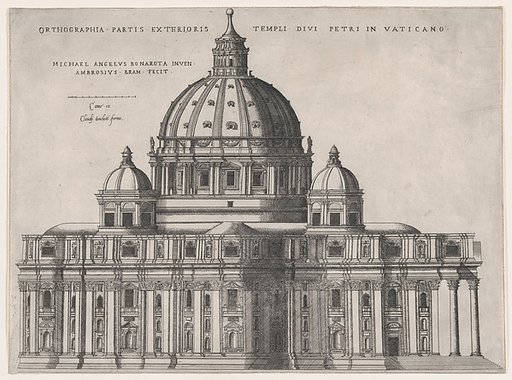 St. Peter's, from "Speculum Romanae Magnificentiae"