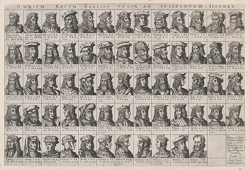 Small Portraits of the French Kings from Pharamond to Henri III, from "Speculum Romanae Magnificentiae"