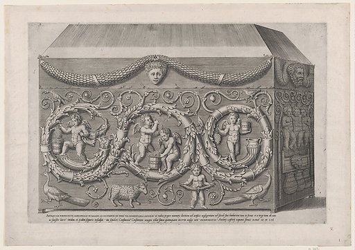 Decorated Sarcophagus with Arabesques, from "Speculum Romanae Magnificentiae"