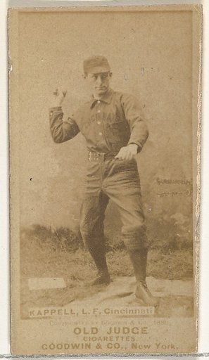 Henry "Heinie" Kappel, Left Field, Cincinnati, from the Old Judge series (N172) for Old Judge Cigarettes