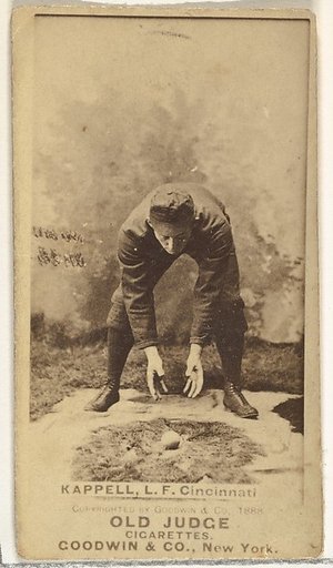 Henry "Heinie" Kappel, Left Field, Cincinnati, from the Old Judge series (N172) for Old Judge Cigarettes