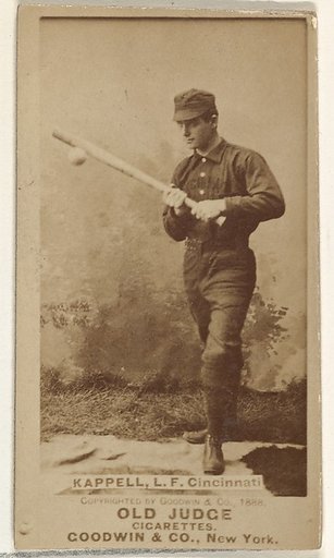 Henry "Heinie" Kappel, Left Field, Cincinnati, from the Old Judge series (N172) for Old Judge Cigarettes