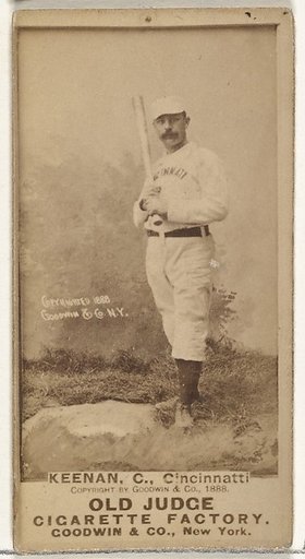 James William "Jim" Keenan, Catcher, Cincinnati, from the Old Judge series (N172) for Old Judge Cigarettes