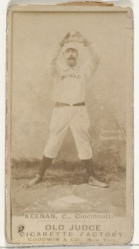 James William "Jim" Keenan, Catcher, Cincinnati, from the Old Judge series (N172) for Old Judge Cigarettes