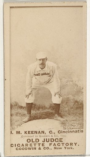 James William "Jim" Keenan, Catcher, Cincinnati, from the Old Judge series (N172) for Old Judge Cigarettes