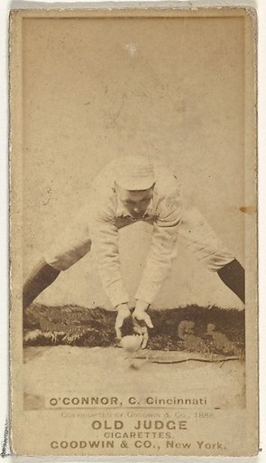Jack "Peach Pie" O'Connor, Catcher, Cincinnati, from the Old Judge series (N172) for Old Judge Cigarettes