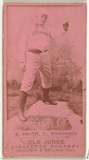 Elmer Ellsworth "Mike" Smith, Pitcher, Cincinnati, from the Old Judge series (N172) for Old Judge Cigarettes