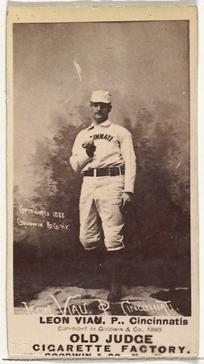 Leon A. "Lee" Viau, Pitcher, Cincinnati, from the Old Judge series (N172) for Old Judge Cigarettes