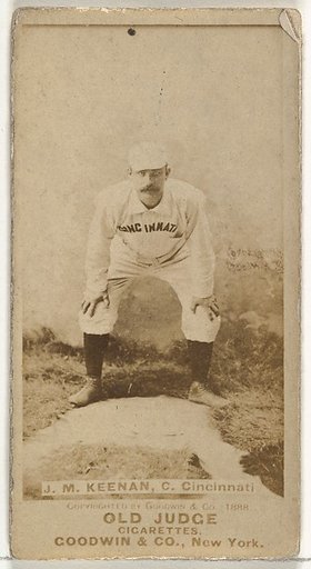 James William "Jim" Keenan, Catcher, Cincinnati, from the Old Judge series (N172) for Old Judge Cigarettes