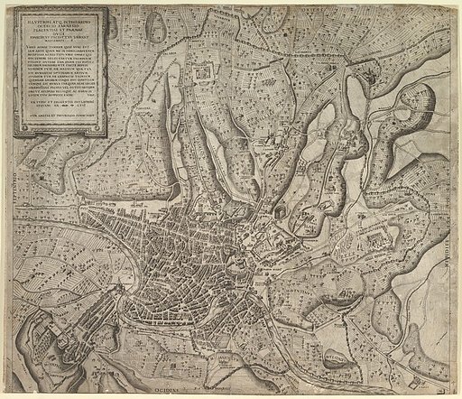 View of Rome from the West, from "Speculum Romanae Magnificentiae"