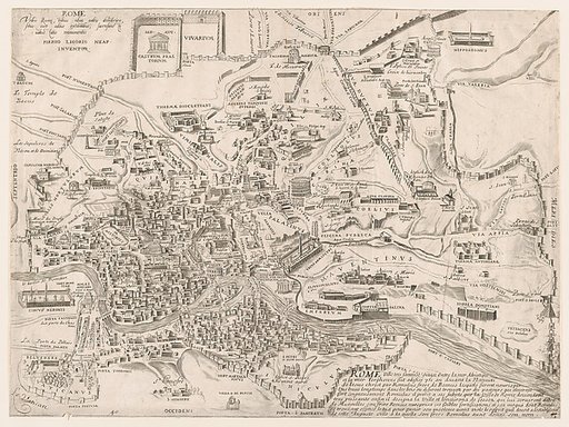 Plan of Ancient Rome, from "Speculum Romanae Magnificentiae"
