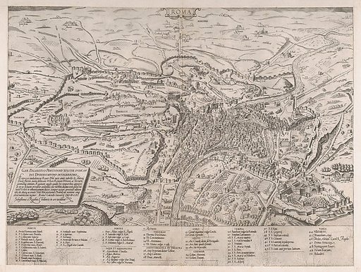 View of Rome from the North, from "Speculum Romanae Magnificentiae"