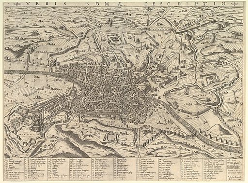 View of Modern Rome from the West, from "Speculum Romanae Magnificentiae"