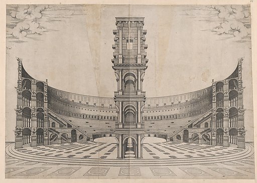 Interior Reconstruction of the Colosseum, from "Speculum Romanae Magnificentiae"