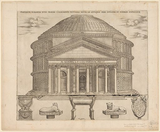 The Pantheon, from "Speculum Romanae Magnificentiae"