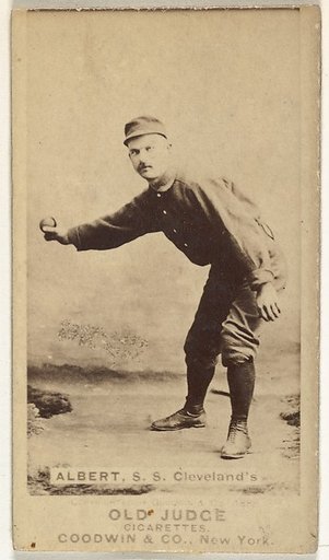 August Peterson "Gus" Alberts, Shortstop, Cleveland, from the Old Judge series (N172) for Old Judge Cigarettes