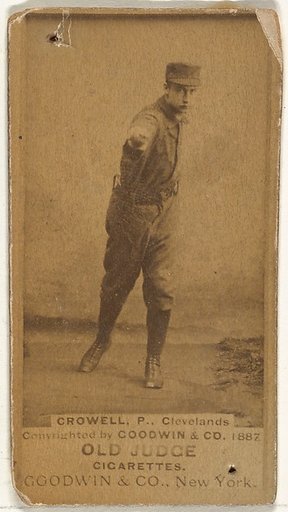 William Theodore "Billy" Crowell, Pitcher, Cleveland, from the Old Judge series (N172) for Old Judge Cigarettes