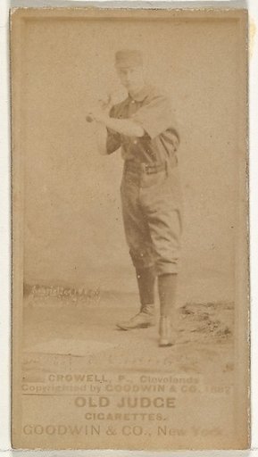 William Theodore "Billy" Crowell, Pitcher, Cleveland, from the Old Judge series (N172) for Old Judge Cigarettes