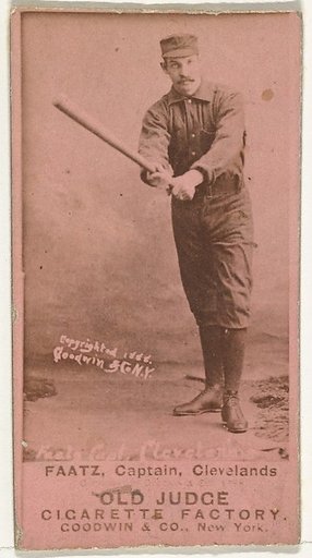 Jayson S. "Jay" Faatz, Captain, Cleveland, from the Old Judge series (N172) for Old Judge Cigarettes
