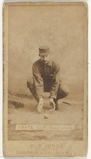 Jayson S. "Jay" Faatz, Captain, Cleveland, from the Old Judge series (N172) for Old Judge Cigarettes