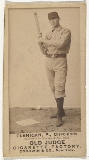 Flanigan, Pitcher, Cleveland, from the Old Judge series (N172) for Old Judge Cigarettes