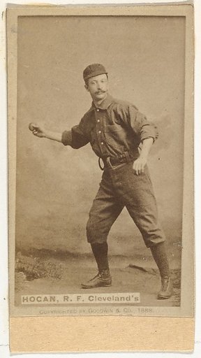 Mortimer Edward Hogan, Right Field, Cleveland, from the Old Judge series (N172) for Old Judge Cigarettes