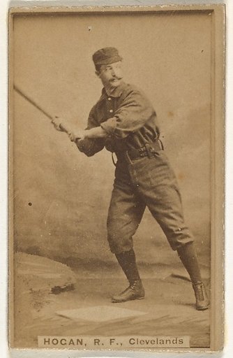 Mortimer Edward Hogan, Right Field, Cleveland, from the Old Judge series (N172) for Old Judge Cigarettes