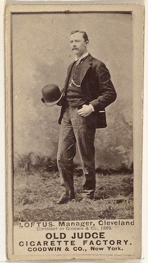 Thomas Joseph "Tom" Loftus, Manager, Cleveland, from the Old Judge series (N172) for Old Judge Cigarettes