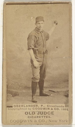 Hartman Louis "Doc" Oberlander, Pitcher, Cleveland, from the Old Judge series (N172) for Old Judge Cigarettes