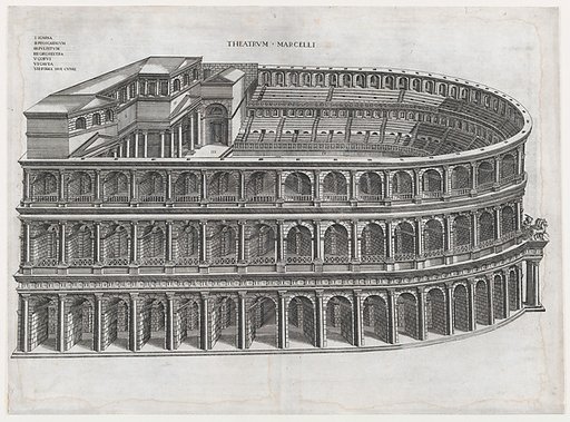 Theater of Marcellus, from "Speculum Romanae Magnificentiae"