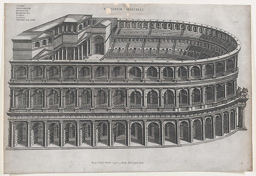 Theater of Marcellus, from "Speculum Romanae Magnificentiae"