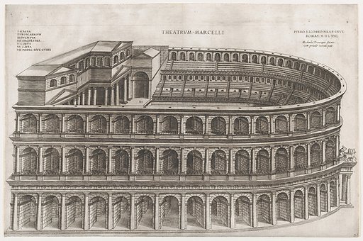 Theater of Marcellus, from "Speculum Romanae Magnificentiae"
