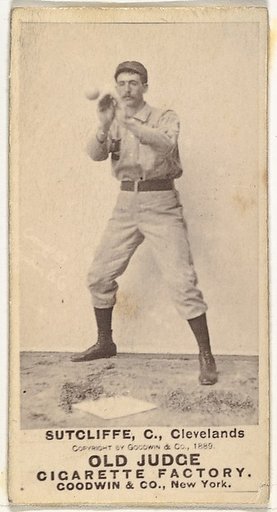 Elmer Ellsworth "Sy" Sutcliffe, Catcher, Cleveland, from the Old Judge series (N172) for Old Judge Cigarettes