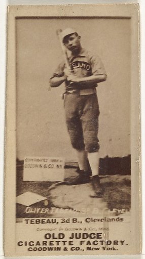 Oliver Wendell "Patsy" Tebeau, 3rd Base, Cleveland, from the Old Judge series (N172) for Old Judge Cigarettes