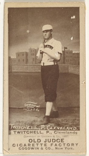 Lawrence Grant "Larry" Twitchell, Pitcher, Cleveland, from the Old Judge series (N172) for Old Judge Cigarettes
