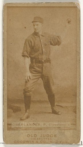 Hartman Louis "Doc" Oberlander, Pitcher, Cleveland, from the Old Judge series (N172) for Old Judge Cigarettes