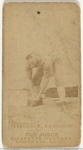 Oliver Wendell "Patsy" Tebeau, 3rd Base, Cleveland, from the Old Judge series (N172) for Old Judge Cigarettes