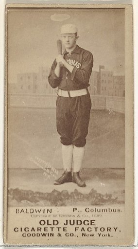 Marcus Elmore "Fido" Baldwin, Pitcher, Cleveland, from the Old Judge series (N172) for Old Judge Cigarettes