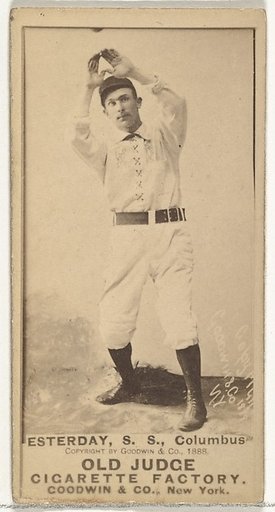 Henry P. Easterday, Shortstop, Cleveland, from the Old Judge series (N172) for Old Judge Cigarettes