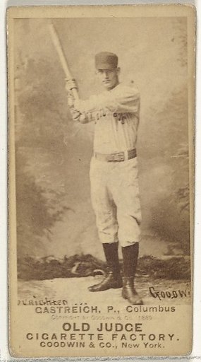 Henry Carl "Hank" Gastright, Pitcher, Cleveland, from the Old Judge series (N172) for Old Judge Cigarettes