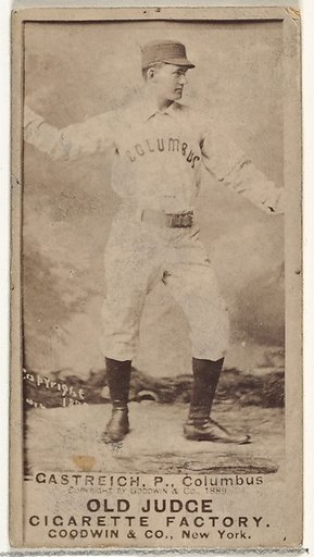Henry Carl "Hank" Gastright, Pitcher, Cleveland, from the Old Judge series (N172) for Old Judge Cigarettes